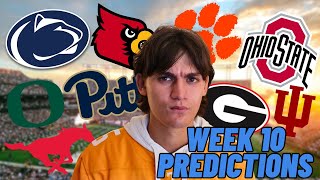 WEEK 10 COLLEGE FOOTBALL PREDICTIONS [upl. by Bak680]