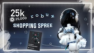 25K ROBUX SHOPPING SPREE for my bday buying korblox [upl. by Ro]