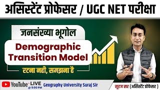 Demographic Transition Model  Population Geography Population Transition Model Stages by Suraj Sir [upl. by Freiman]