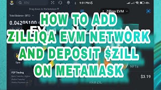 HOW TO ADD ZILLIQA EVM NETWORK ON METAMASK AND DEPOSIT ZIL FROM BINANCE [upl. by Armilla840]