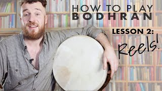 HOW TO PLAY BODHRAN Playing REELS on BODHRAN with 4 simple but SUPER effective patterns LESSON 2 [upl. by Adamis]