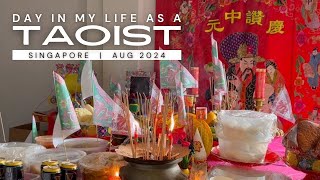 Hungry Ghost month What we prepared amp how we prayed at a Taoist shrine  Life in Singapore Vlog [upl. by Derraj]