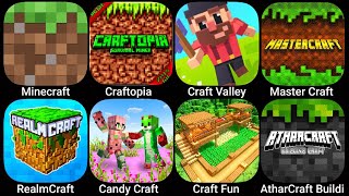 Minecraft Craftopia Craft Valley Master Craft RealmCraft Candy Craft Craft Fun Atharcraft [upl. by Tewell]