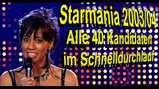 Starmania 2 Staffel 2003 Alle 40 Kandidaten im Schnelldurchlauf [upl. by Ker]