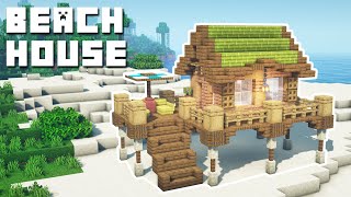 Minecraft  Beach House Tutorial How to Build [upl. by Sungam]