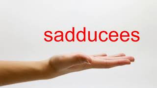 How to Pronounce sadducees  American English [upl. by Chimene]