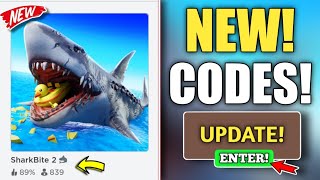 NEW ALL WORKING CODES FOR SHARK BITE 2 2023  ROBLOX SHARK BITE CODES [upl. by Yrennalf]