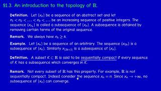 M1106  Analysis IV  Section 13 Topology of R  Part 4  Compactness [upl. by Mame787]