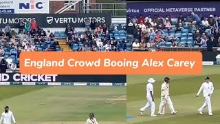 England Crowd Booing Alex Carey in Headingley Test Barmy Army chants on Alex Carey [upl. by Latonia735]