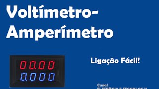 Como ligar um Voltímetro Amperímetro  Simples e passo a passo [upl. by Ennavoj]