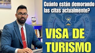 ¿CUÁNTO TIEMPO ESTÁN DEMORANDO LAS CITAS PARA VISA DE TURISTA SEGÚN LOS DIFERENTES CONSULADOS [upl. by Anemolihp]