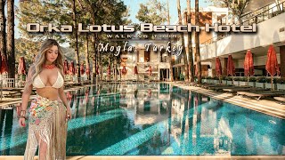 Orka Lotus Beach Hotel Marmaris Mogla Turkey Walking Tour 2022 [upl. by Jess667]