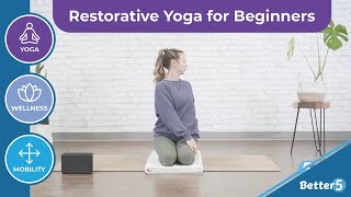 Restorative Yoga for Beginners Day 1 [upl. by Ymia]