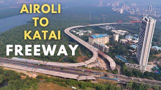 Airoli Katai Freeway  November 2023 Progress  Airoli to Shilphata in 20 minutes [upl. by Eelano]