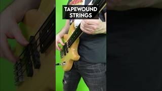 Flatwound vs Tapewound strings on fretless bass bass bassguitar [upl. by Etnoval]