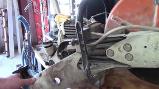 Stihl TS400 Carb Removal For Tune Up Part 1 [upl. by Leryt]