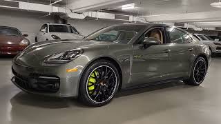 Porsche Panamera 4 EHybrid Platinum Edition 2023 in Aventurine Green Metallic BlackLuxor Beige [upl. by Einaled159]