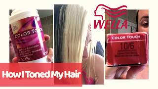 TONING MY HAIR USING WELLA COLOUR TOUCH [upl. by Irene1]