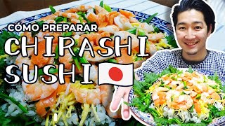 CHIRASHI SUSHI RECETA  COCINA JAPONESA [upl. by Rosabelle]