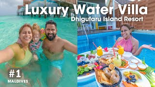 Maldives Luxury Resort Tour  Pool Water Villa  Dhigufaru Island Resort [upl. by Nievelt]