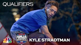 Kyle Stradtman at the Indianapolis City Qualifiers  American Ninja Warrior 2018 [upl. by Shayla]