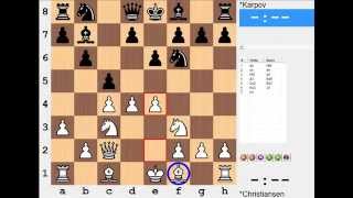 Larry Christiansen vs Anatoly Karpov  Wijk aan Zee 1993 [upl. by Cyprian701]