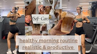 my realistic healthy amp productive morning routine  30 days of wellness series [upl. by Kora]