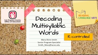 Decoding Multisyllabic Words R controlled [upl. by Napier]