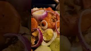 Leftovers Curry Chicken Shrimps Salad foodcookingchannel cookingrecipes cooking cookingchannel [upl. by Rinum]