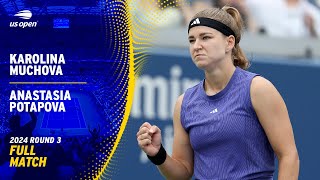 Karolina Muchova vs Anastasia Potapova Full Match  2024 US Open Round 3 [upl. by Jacobine]