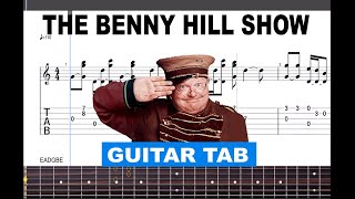 The Benny Hill Show Theme Yakety Sax  Fingerstyle Guitar Tab [upl. by Idola]