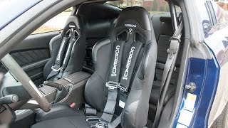 Corbeau CR1 Seats with options Install in a 2011 Mustang [upl. by Aleunamme]