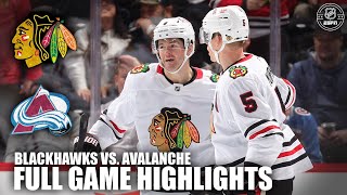 Chicago Blackhawks vs Colorado Avalanche  Full Game Highlights  ESPN NHL [upl. by Petes]