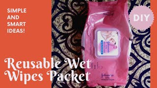 How To Reuse Wet Wipes Packet  Simple DIY Crafts  Best Out Of Waste  Vlog 7 [upl. by Corrine]