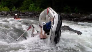 Whitewater Rafting Carnage on Ocoee River w Class IV Recirculating Swims [upl. by Notsirb]