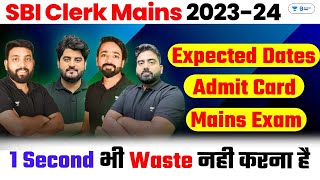 SBI Clerk Mains Exam Date 202324  SBI Clerk Mains Admit Card Expected Date  Team AVP [upl. by Breger]