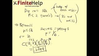 Bernoulli Formula Explained  Die Rolls  Finite Math [upl. by Nylemaj]