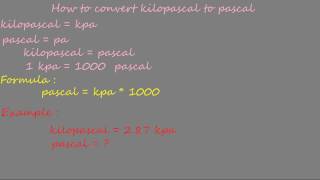 how to convert kilopascal to pascal  pressure converter [upl. by Andonis761]