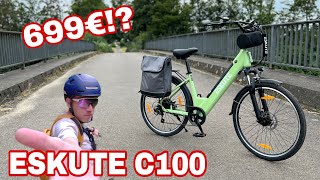 Eskute C100 im Test Review Pedelec Ebike für 699€ neu in 2024 [upl. by Walston180]