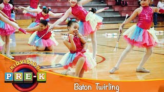 Baton Twirling  Virtual Field Trip  KidVision PreK [upl. by Shiverick]