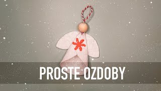 PROSTE OZDOBY  ANIOŁEK Z FILCU DIY ZRÓB TO SAM [upl. by Nnylakcaj]