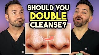 DOUBLE CLEANSE LIKE A DERMATOLOGIST  Doctorly Routines [upl. by Anaylil284]