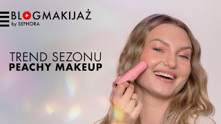 Trendy sezonu Peachy Makeup đźŤ‘ [upl. by Enner]