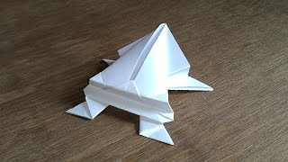 How to make a high jumping Paper Frog Origami [upl. by Phillane]