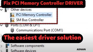 How to Fix PCI Memory Controller  pci communication controller memory controller driver missing [upl. by Akibma]