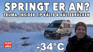 805 MINUS 34°C  SPRINGT DER MOTOR AN Norwegen am Limit  MAN TGE 4x4  MegaMobil Lounge 600 [upl. by Ethelstan]