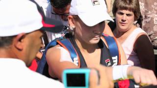 Jelena Dokic first round win US Open 2011 Day 2 [upl. by Isahella]