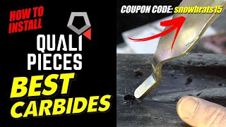 INSTALL QUALIPIECES TREK or ADVENTURE THE BEST CARBIDE RUNNERS FOR SNOWMOBILES [upl. by Eelytsirk939]