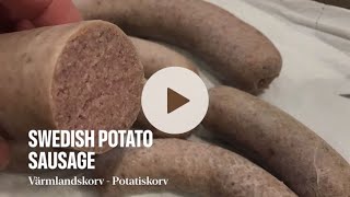 Swedish Potato Sausage  Värmlandskorv  Potatiskorv Recipe Below [upl. by Berky]