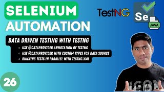 26  Data Driven Testing with TestNG using DataProvider Selenium with Java  2024 series [upl. by Hecht]